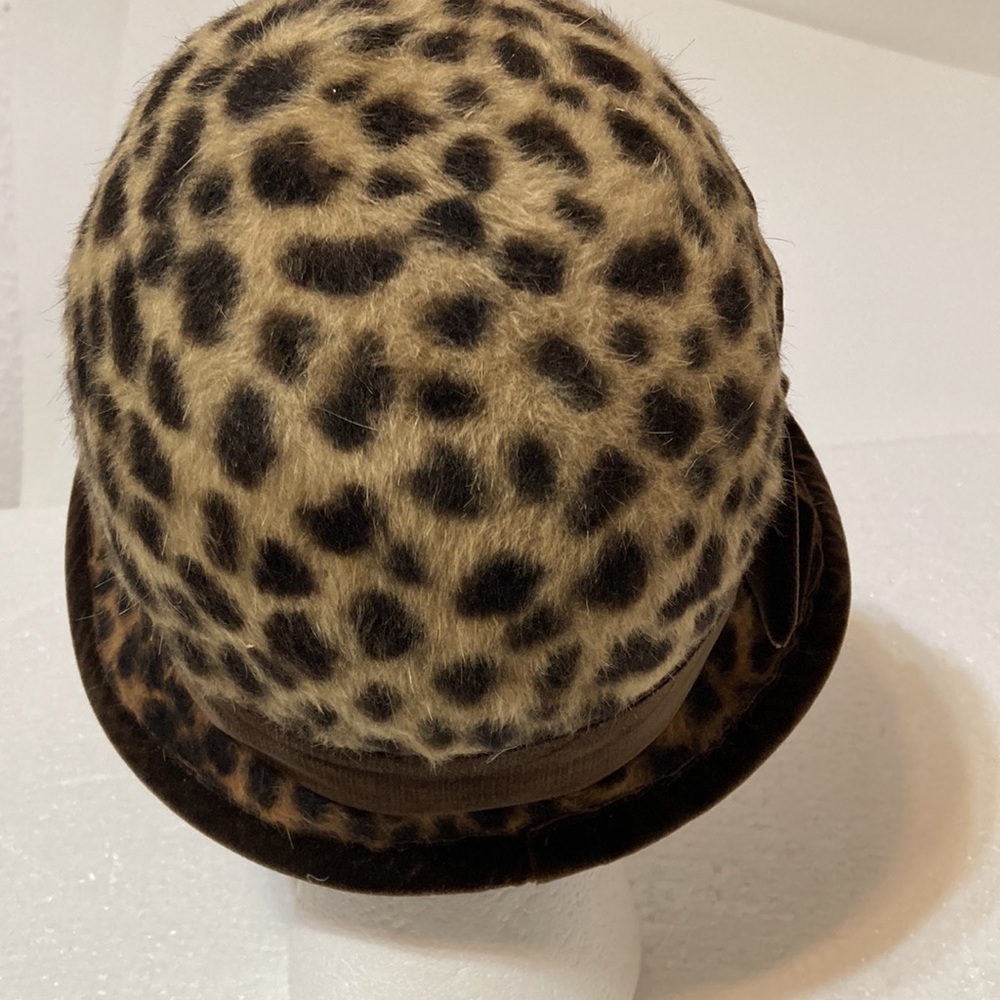 JEANNE MARIE LEOPARD PRINT WOOL HAT - Picture 4 of 8
